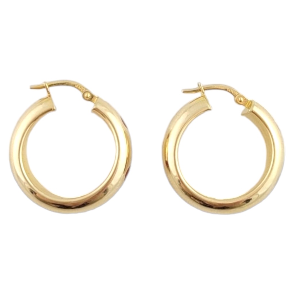 14k Yellow Gold Hoop Earrings #15869